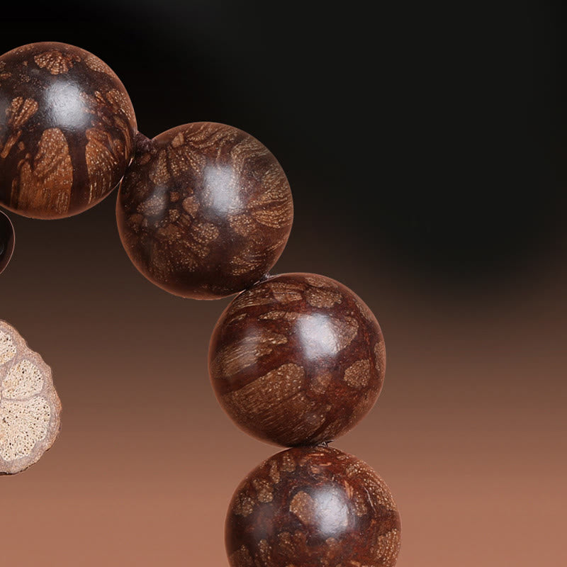 Buddha Stones Plum Blossom Wood Inner Peace Bracelet - image 8