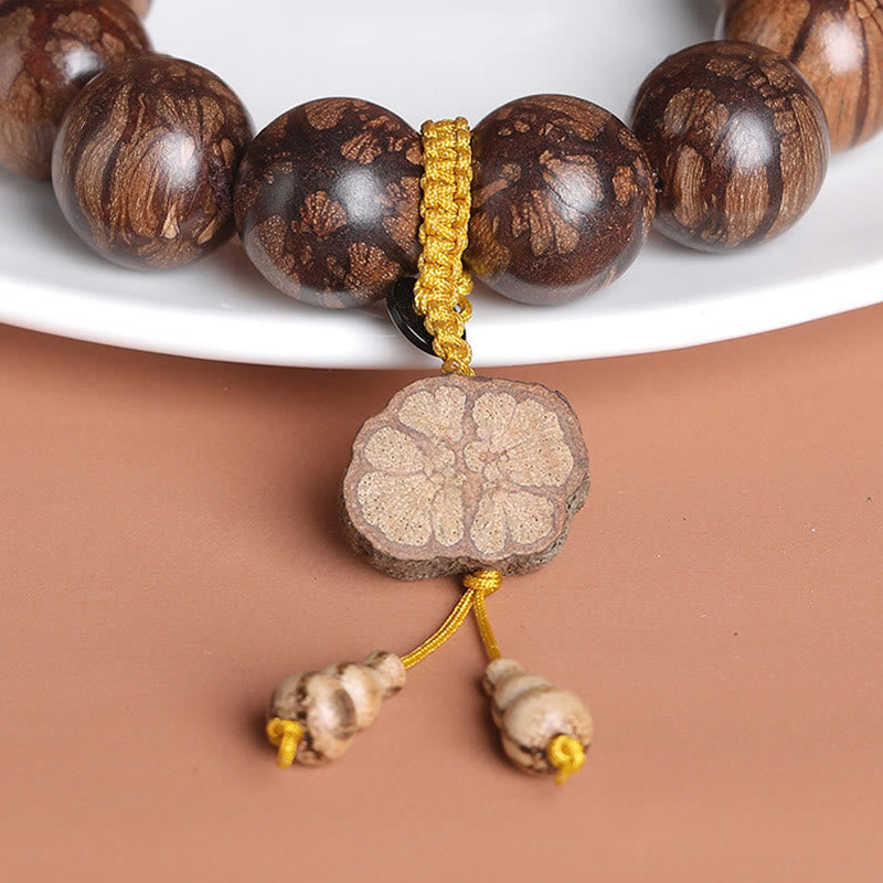 Buddha Stones Plum Blossom Wood Inner Peace Bracelet - image 7