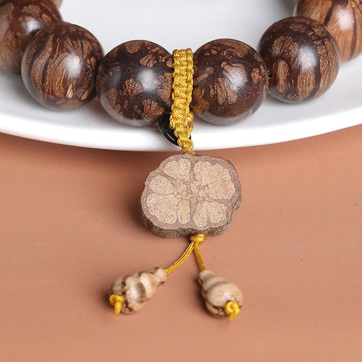 Buddha Stones Plum Blossom Wood Inner Peace Bracelet - image 7
