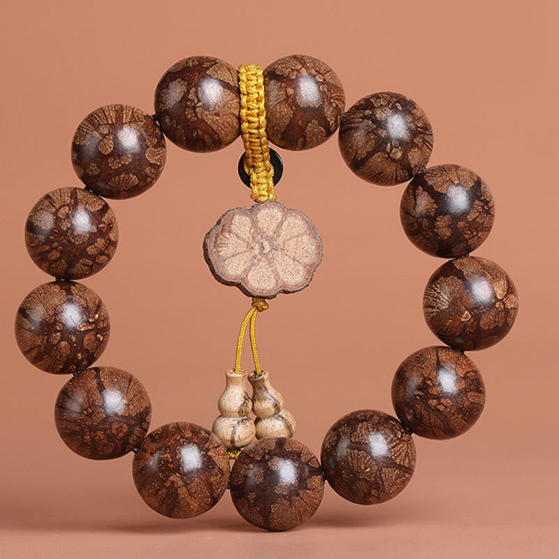 Buddha Stones Plum Blossom Wood Inner Peace Bracelet - image 5