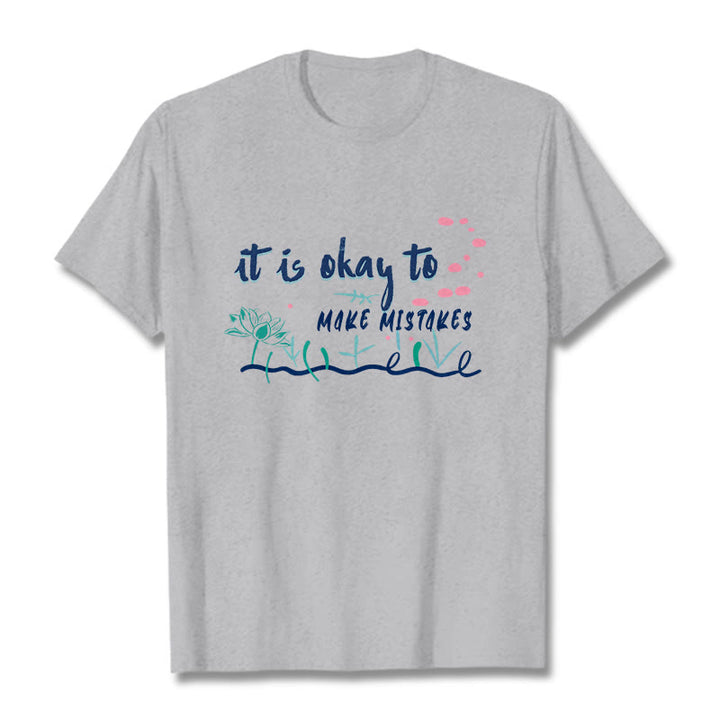Buddha Stones It Is Okay To Make Mistakes Tee T-shirt - LightGrey - 2XL - image 18