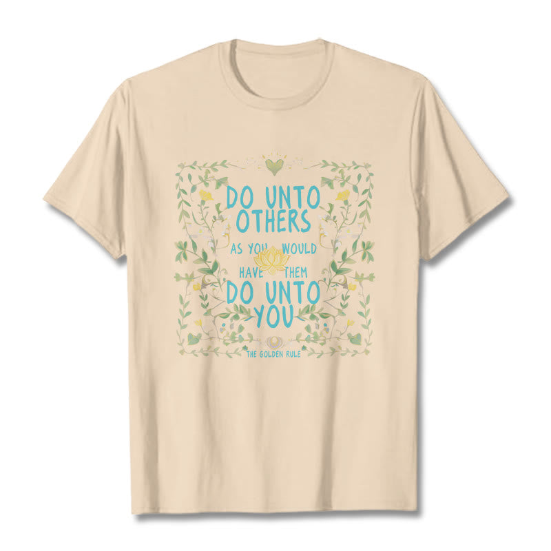 Buddha Stones The Golden Rule Lotus Tee T-shirt - Bisque - 2XL - image 9