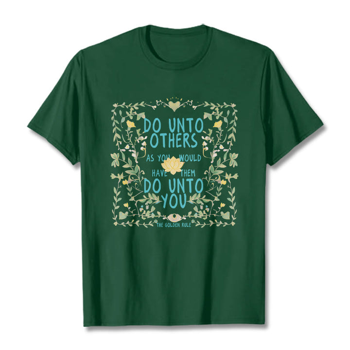 Buddha Stones The Golden Rule Lotus Tee T-shirt - ForestGreen - 2XL - image 11