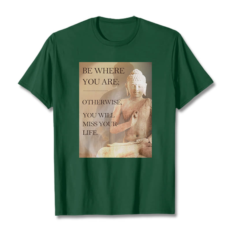 Buddha Stones Be Where You Are Tee T-shirt - ForestGreen - 2XL - image 6
