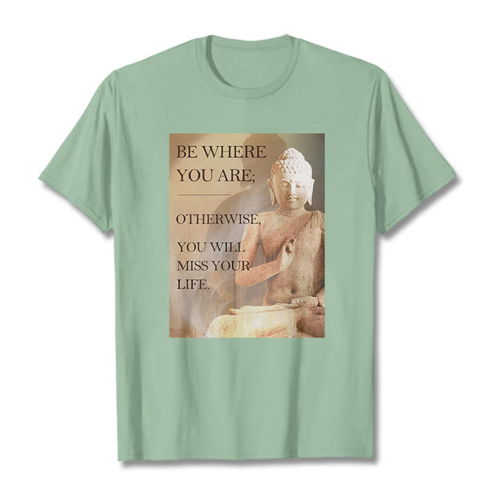 Buddha Stones Be Where You Are Tee T-shirt - PaleGreen - 2XL - image 8