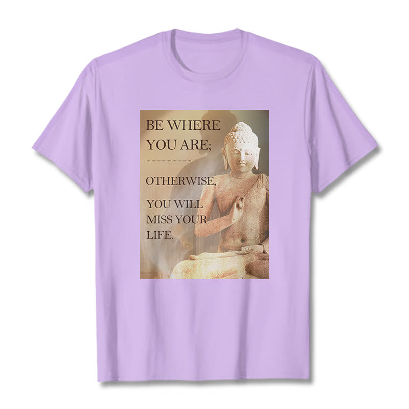 Buddha Stones Be Where You Are Tee T-shirt - Plum - 2XL - image 9