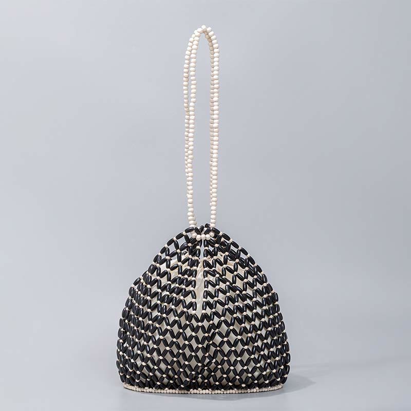 Buddha Stones Hand-woven Wooden Beads Shoulder Bag Handbags - image 8