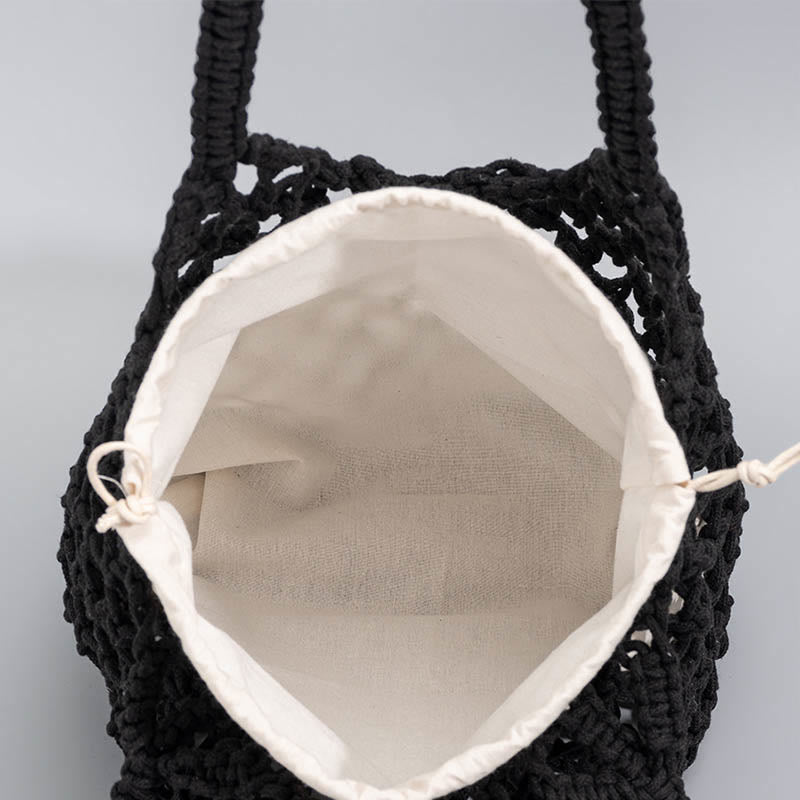 Buddha Stones Hand-woven Cotton Thread Shoulder Bag Handbags - image 9