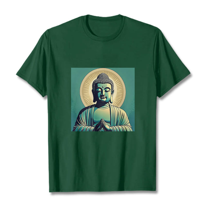 Buddha Stones Aura Green Buddha Tee T-shirt - ForestGreen - 2XL - image 11
