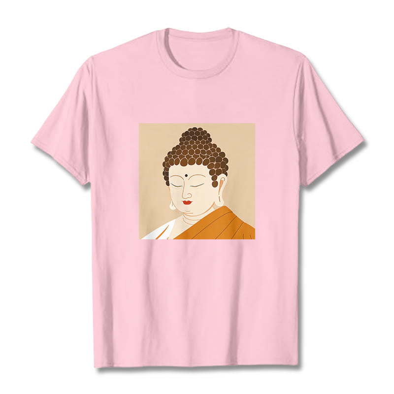 Buddha Stones Close Eyes And Relax Buddha Tee T-shirt - LightPink - 2XL - image 11