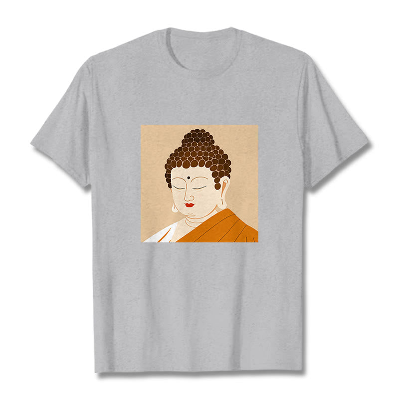 Buddha Stones Close Eyes And Relax Buddha Tee T-shirt - LightGrey - 2XL - image 18