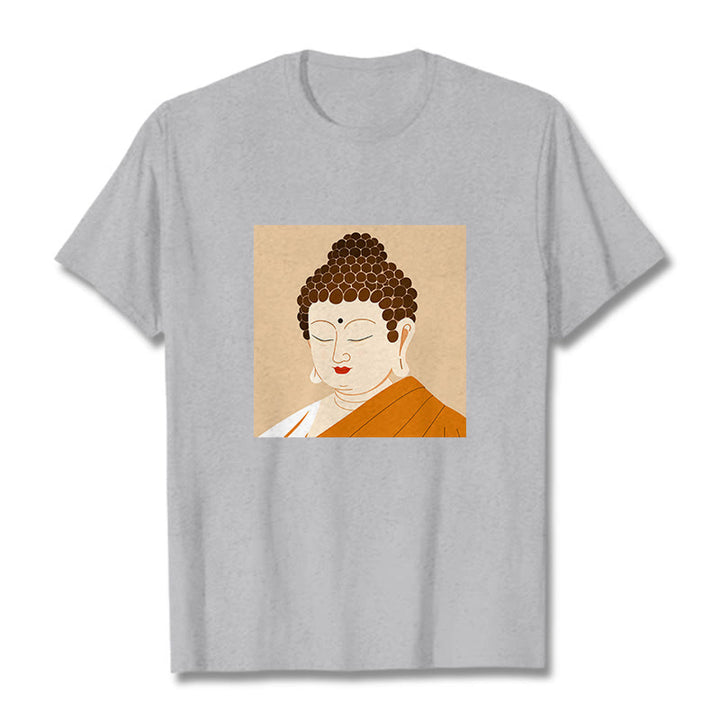 Buddha Stones Close Eyes And Relax Buddha Tee T-shirt - LightGrey - 2XL - image 18