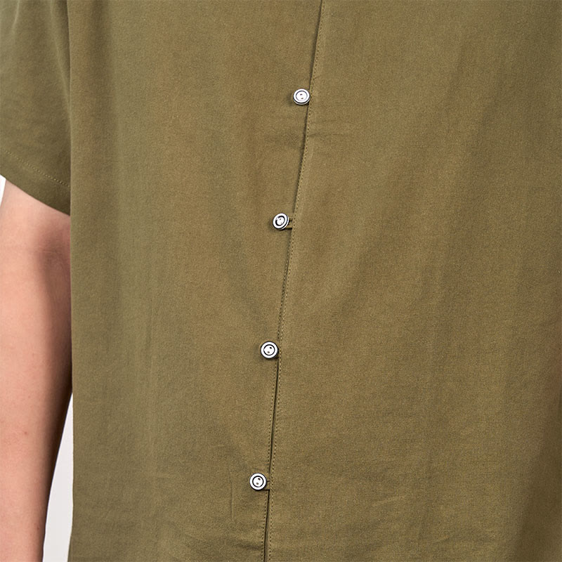 Buddha Stones Men's Short Sleeve Button Down Cotton Linen Shirt - image 11