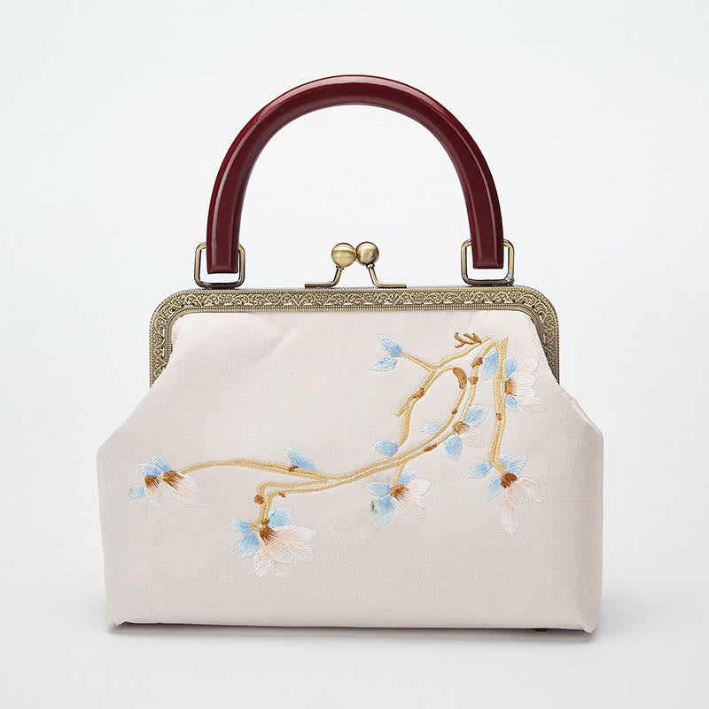 Buddha Stones Flower Embroidery Handbag Crossbody Bag - image 2