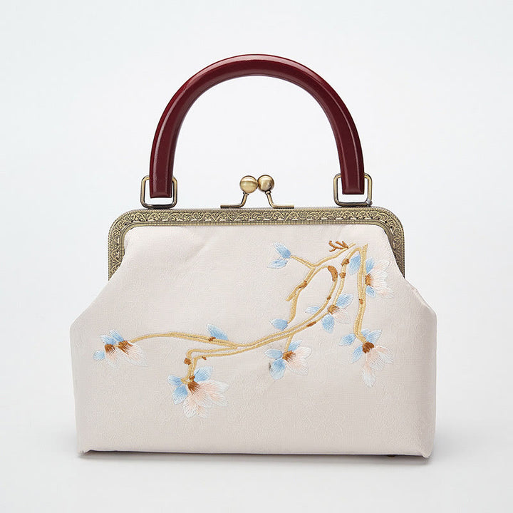 Buddha Stones Flower Embroidery Handbag Crossbody Bag - image 2