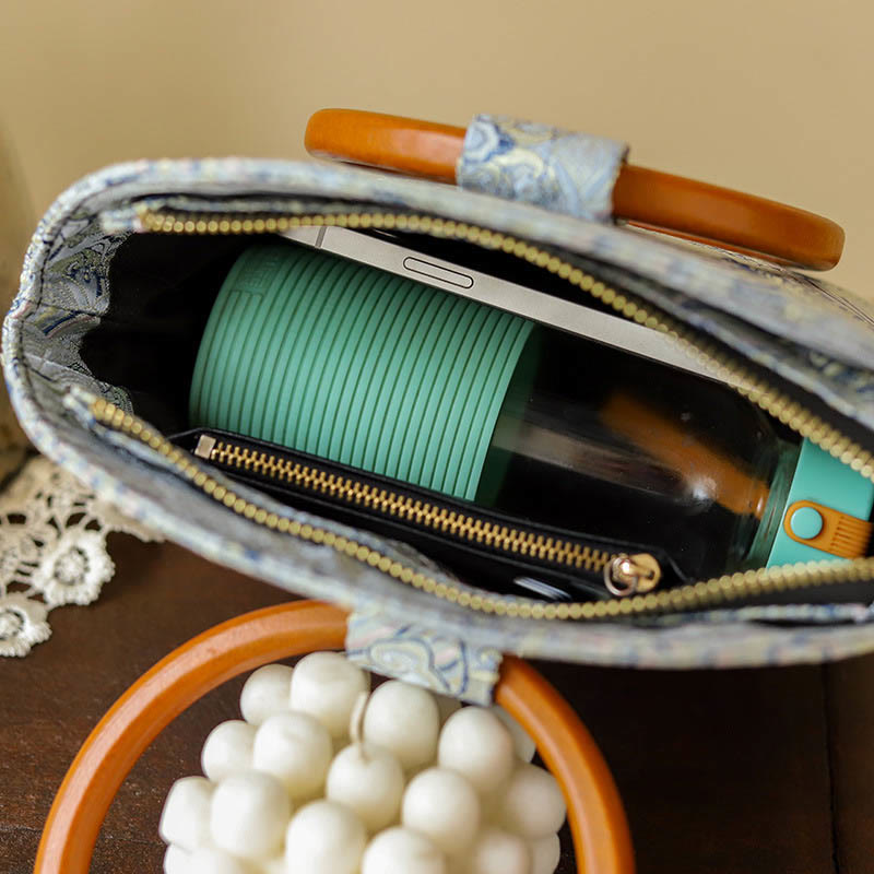 Buddha Stones Auspicious Clouds Shell Print Handbag - image 3