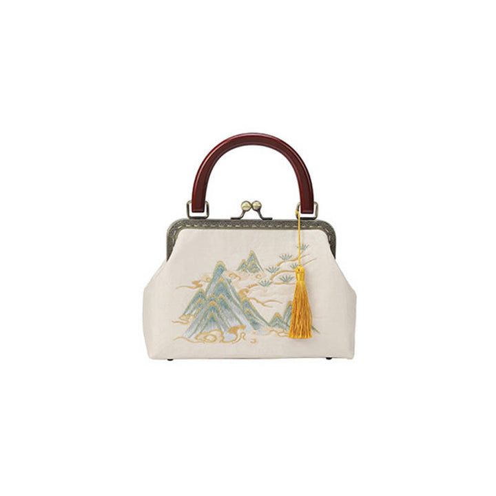 Buddha Stones Landscape Painting Jacquard Handbag Crossbody Bag - image 2