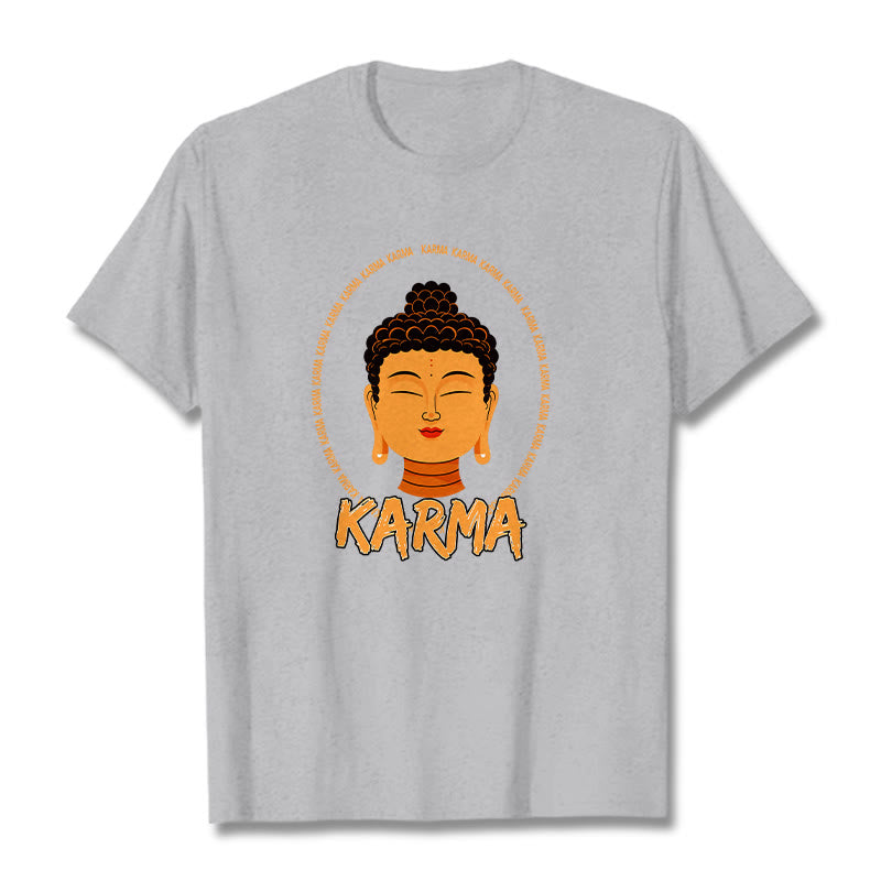 Buddha Stones Karma Buddha Tee T-shirt - LightGrey - 2XL - image 18