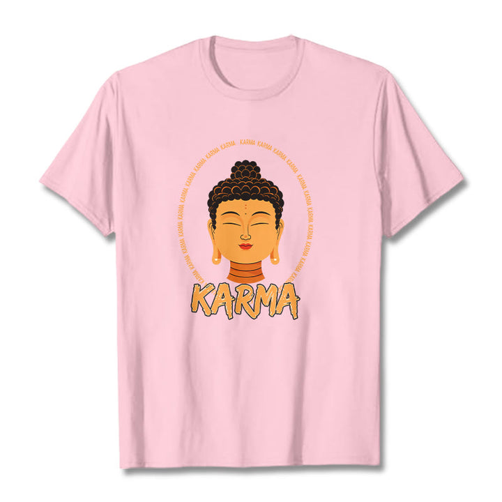 Buddha Stones Karma Buddha Tee T-shirt - LightPink - 2XL - image 10
