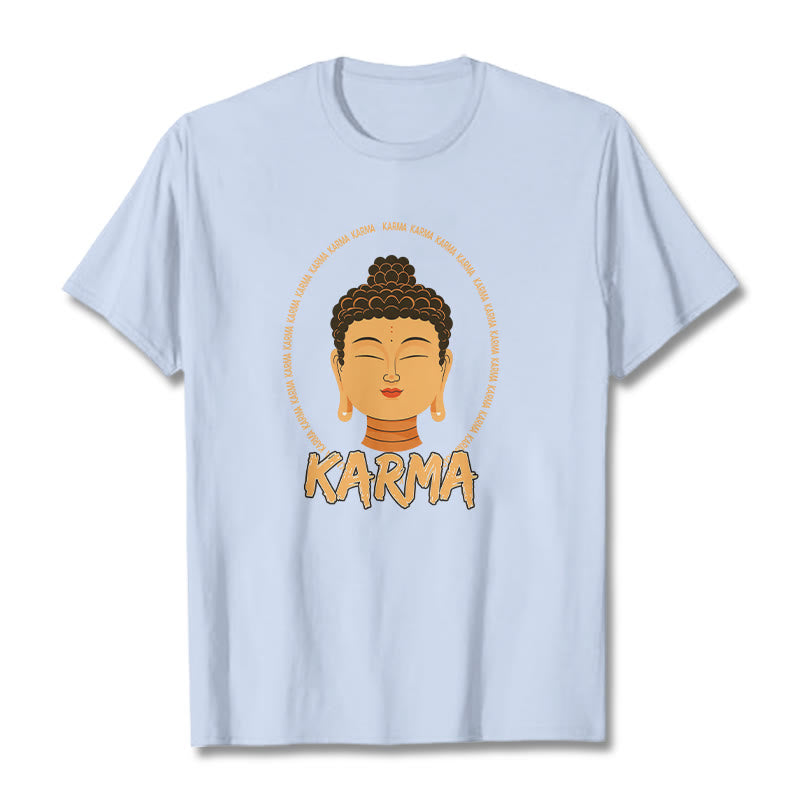 Buddha Stones Karma Buddha Tee T-shirt - LightCyan - 2XL - image 9