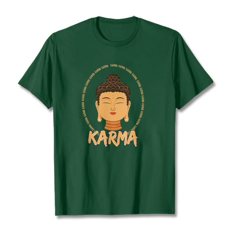 Buddha Stones Karma Buddha Tee T-shirt - ForestGreen - 2XL - image 4