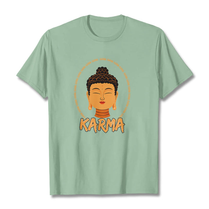 Buddha Stones Karma Buddha Tee T-shirt - PaleGreen - 2XL - image 14