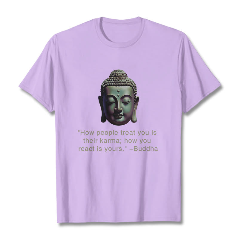 Buddha Stones How People Treat You Is Their Karma Buddha Tee T-shirt - Plum - 2XL - image 12