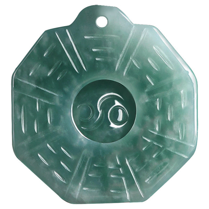 Buddha Stones Natural Jade FengShui Bagua Yin Yang Prosperity Necklace Pendant - image 9