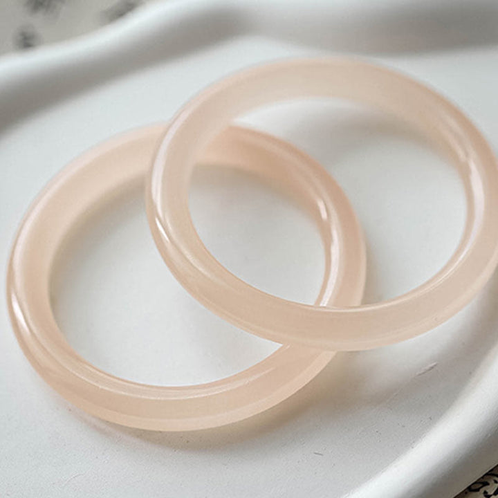 Buddha Stones Natural Dusty Rose Pink Jade Self-Love Bracelet Bangle - image 7