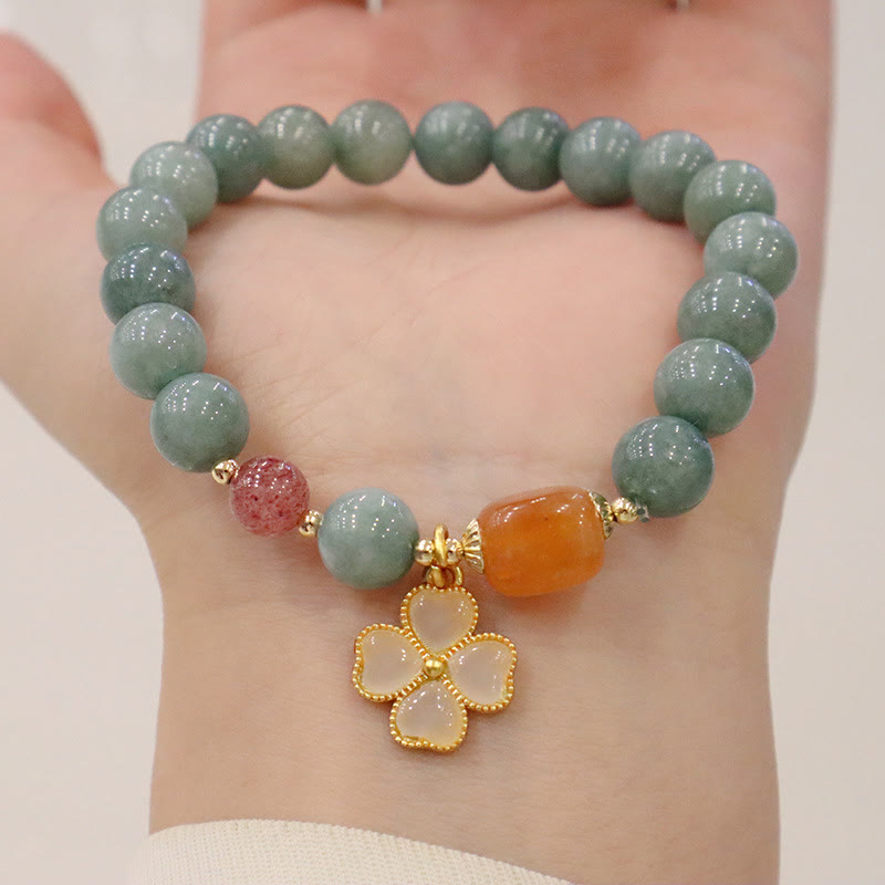 Buddha Stones Bring Good Luck Green Jade Bracelet Bangle Bundle - image 3