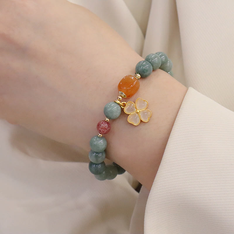 Buddha Stones Bring Good Luck Green Jade Bracelet Bangle Bundle - image 4
