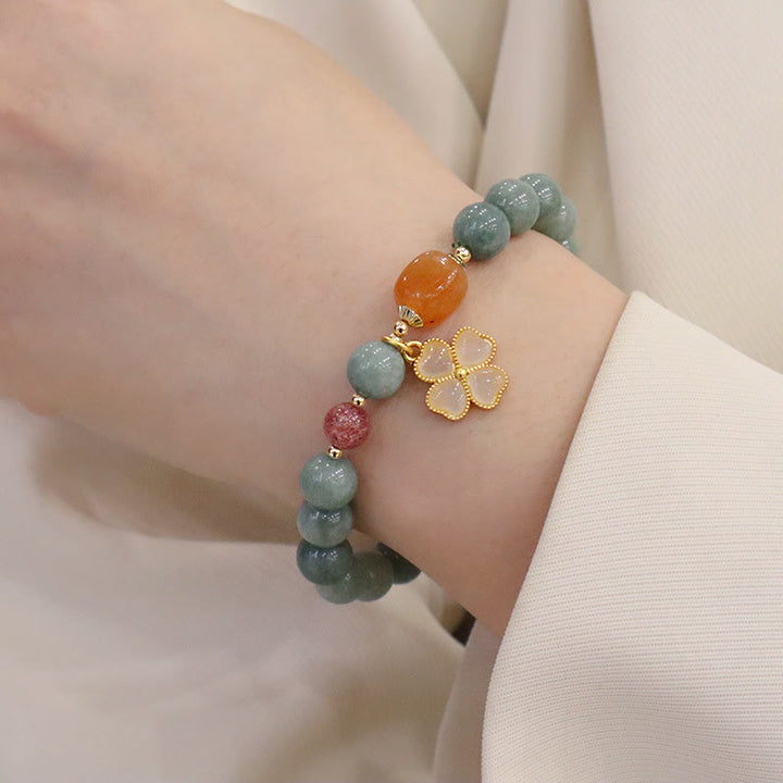 Buddha Stones Bring Good Luck Green Jade Bracelet Bangle Bundle - image 4