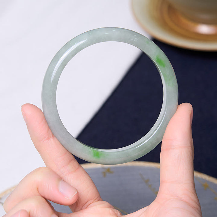 Buddha Stones Bring Good Luck Green Jade Bracelet Bangle Bundle - image 7