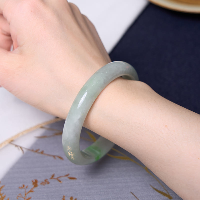 Buddha Stones Bring Good Luck Green Jade Bracelet Bangle Bundle - image 8