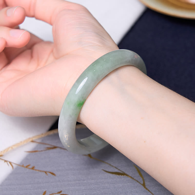 Buddha Stones Bring Good Luck Green Jade Bracelet Bangle Bundle - image 9