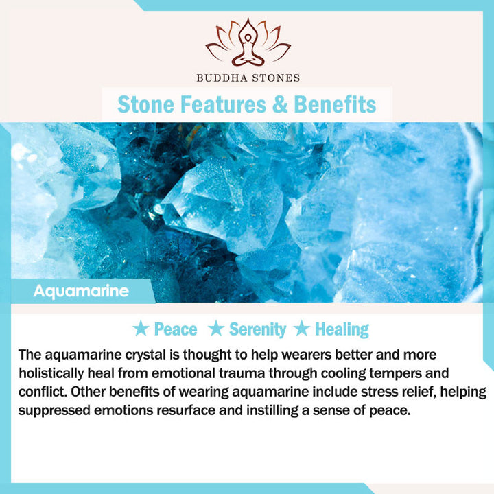 Buddha Stones Inner Peace And Stress Relief Aquamarine Jade Blue Bracelet Bangle Bundle - image 6