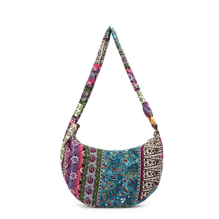 Buddha Stones Cotton Stripes Print Crossbody Bag Shoulder Bag - image 9