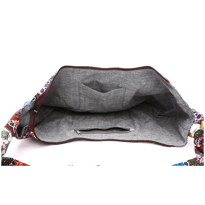 Buddha Stones Cotton Stripes Print Crossbody Bag Shoulder Bag - image 18
