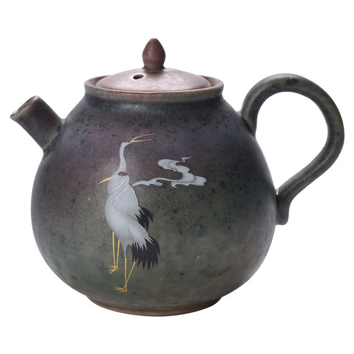 Buddha Stones White Crane Cloud Chinese Gongfu Tea Ceramic Kung Fu Teapot - image 18
