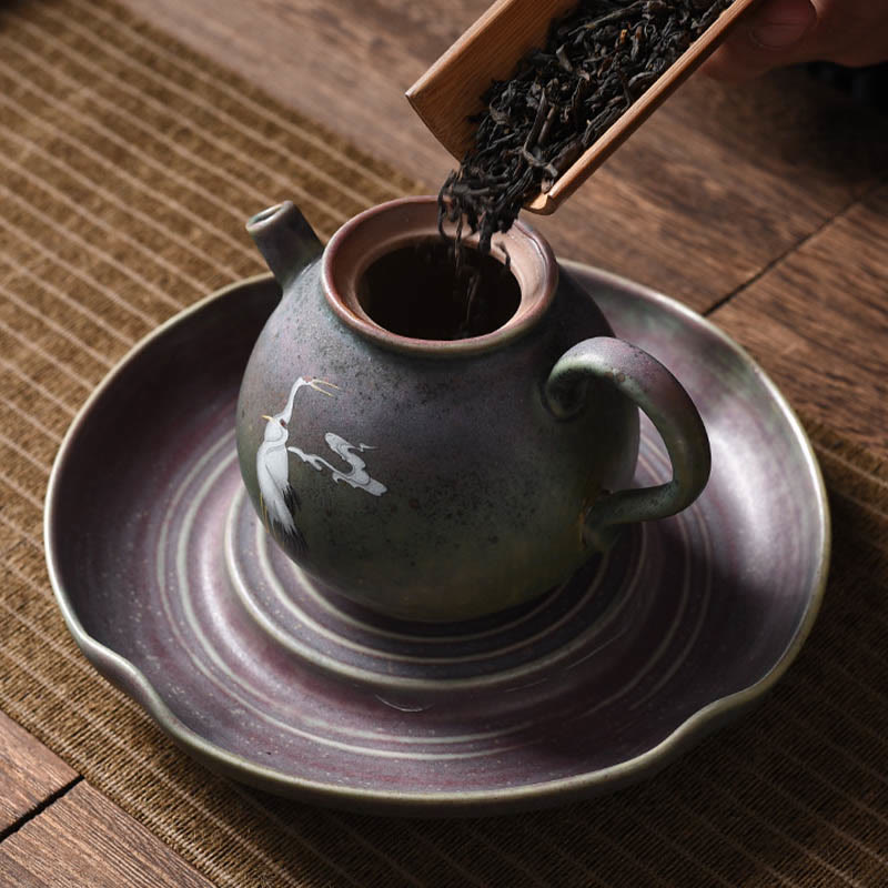 Buddha Stones White Crane Cloud Chinese Gongfu Tea Ceramic Kung Fu Teapot - image 10