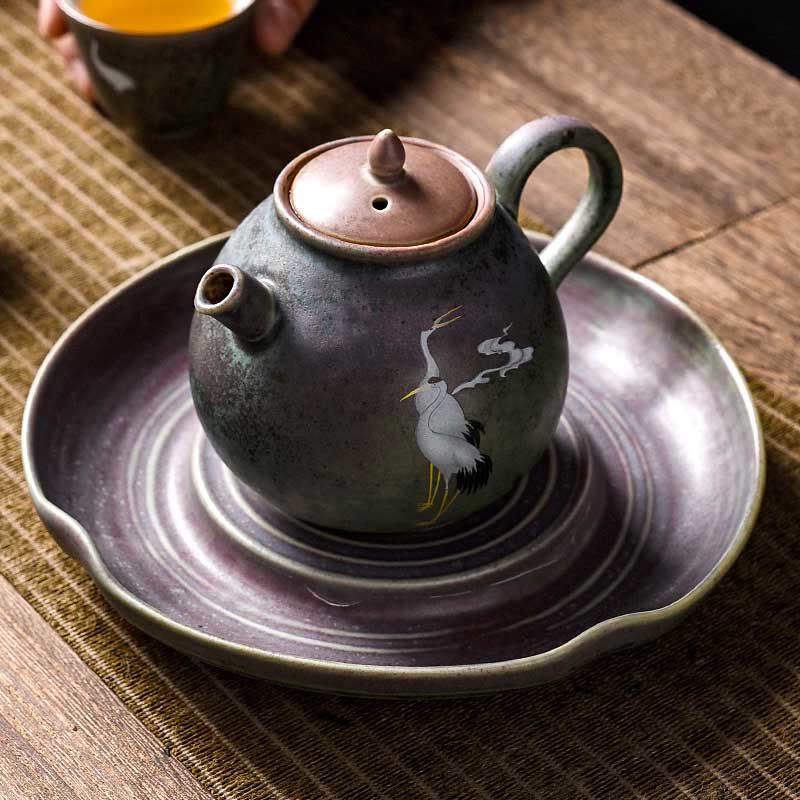 Buddha Stones White Crane Cloud Chinese Gongfu Tea Ceramic Kung Fu Teapot - image 14