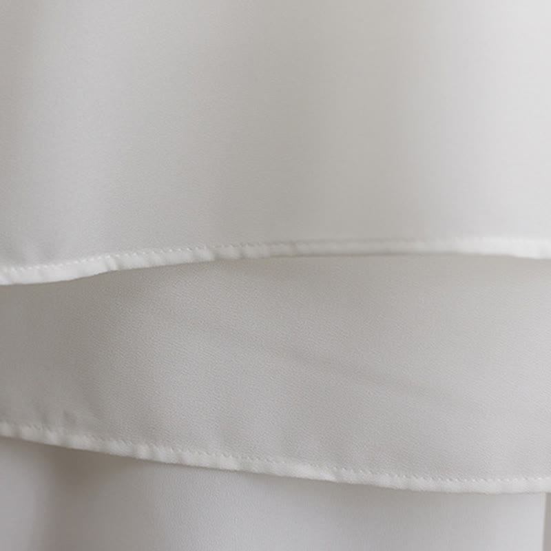 Buddha Stones 2Pcs Frog-Button Long Sleeve Midi Dress Wide Leg Pants Chiffon Zen Women's Set - image 13