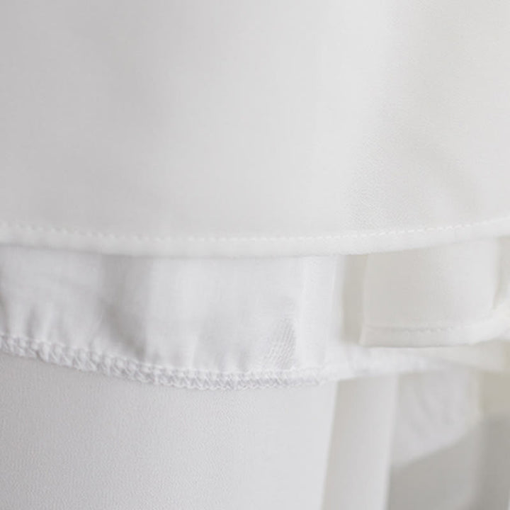 Buddha Stones 2Pcs Frog-Button Long Sleeve Midi Dress Wide Leg Pants Chiffon Zen Women's Set - image 14