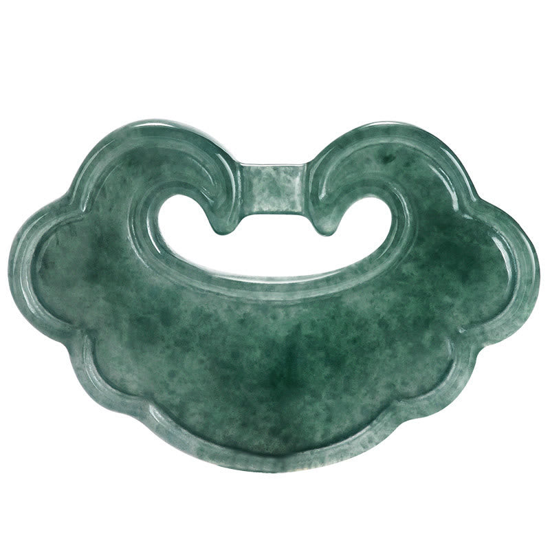 Buddha Stones Natural Green Jade Chinese Lock Charm Luck Necklace Pendant - image 10
