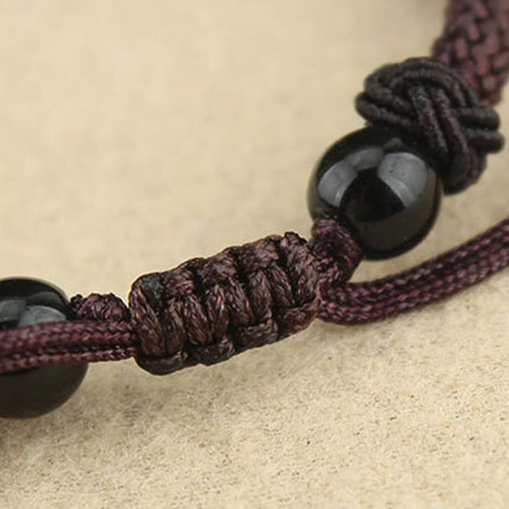 Buddha Stones Tibetan Nine-Eye Dzi Bead Three-eyed Dzi Bead Protection String Necklaces Pendant - image 16