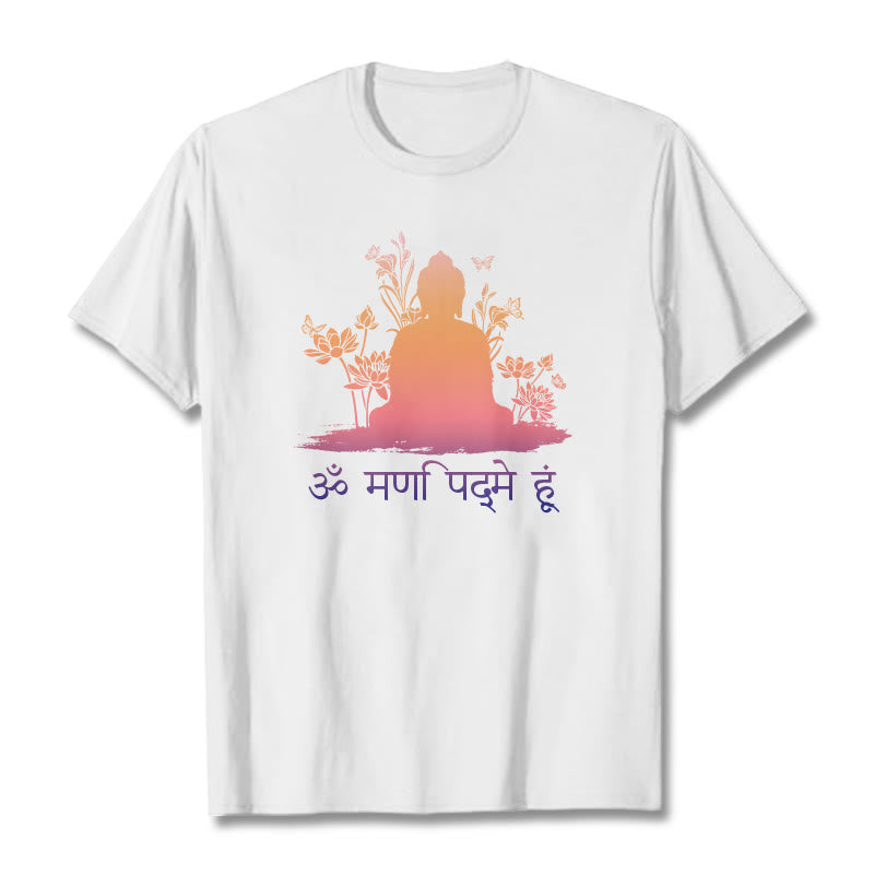 Buddha Stones Sanskrit OM NAMAH SHIVAYA Tee T-shirt - White - 2XL - image 0