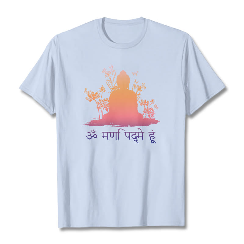 Buddha Stones Sanskrit OM NAMAH SHIVAYA Tee T-shirt - LightCyan - 2XL - image 18