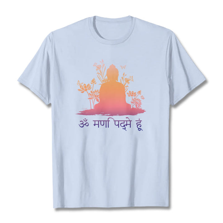 Buddha Stones Sanskrit OM NAMAH SHIVAYA Tee T-shirt - LightCyan - 2XL - image 18