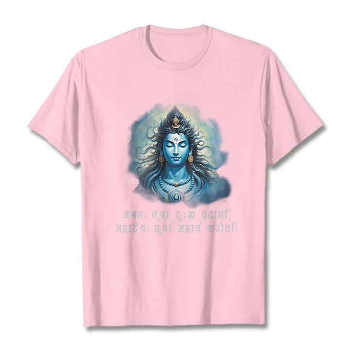 Buddha Stones Sanskrit Mahadev Comes To Your Aid Tee T-shirt - LightPink - 2XL - image 11