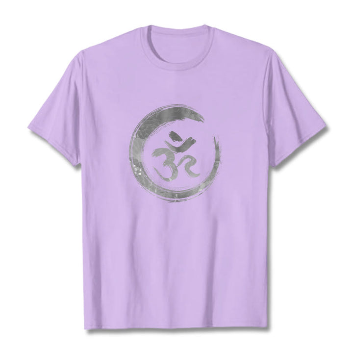 Buddha Stones OM Mantra Sanskrit Tee T-shirt - Plum - 2XL - image 15